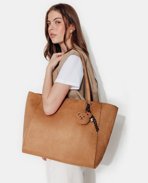 Grand sac en suédine avec poche et poignées - PIMKIE - 1