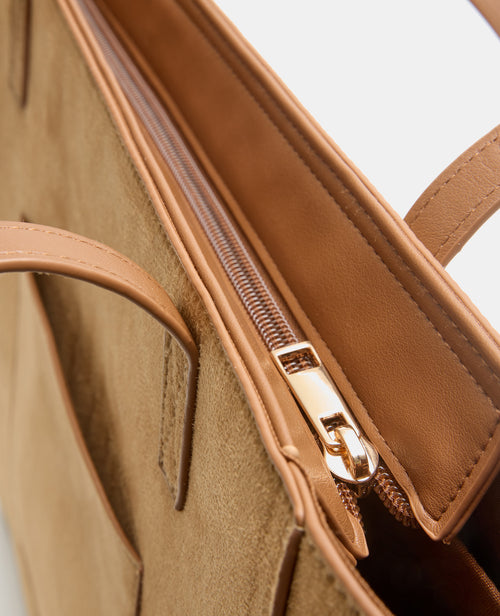 Grand sac en suédine avec poche et poignées - PIMKIE - 5