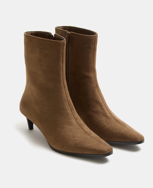 Boots pointues en suédine avec petit talon - PIMKIE - 4