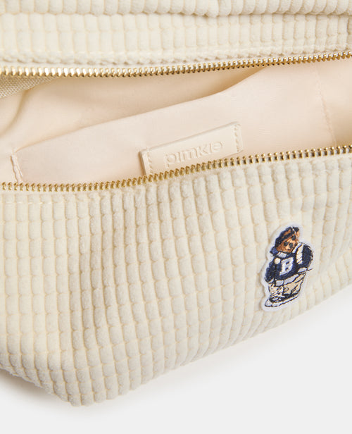 Sac banane en velours avec ourson brodé - PIMKIE - 4