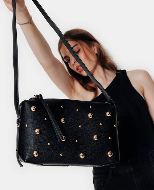 Sac boxy avec clous porté épaule - PIMKIE - 1