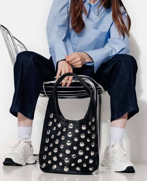 Sac en simili souple avec clous en all over - PIMKIE - 1