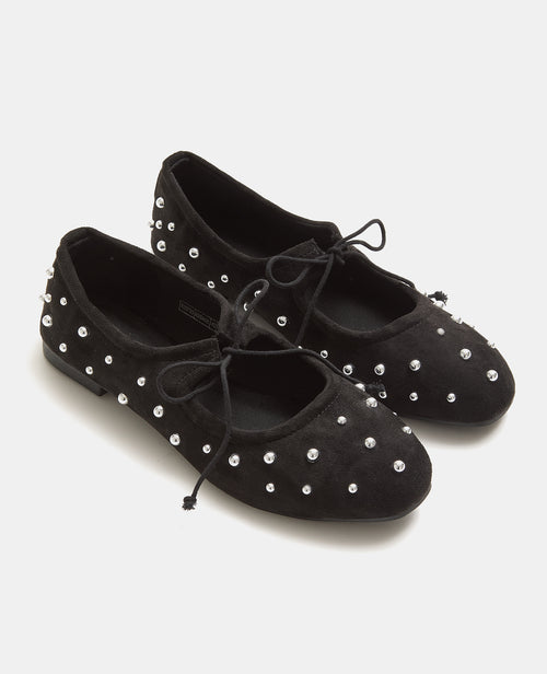 Ballerines en suédine avec clous - PIMKIE - 4