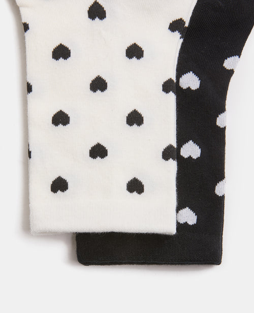 Lot de 2 paires de chaussettes motif cœurs - PIMKIE - 3