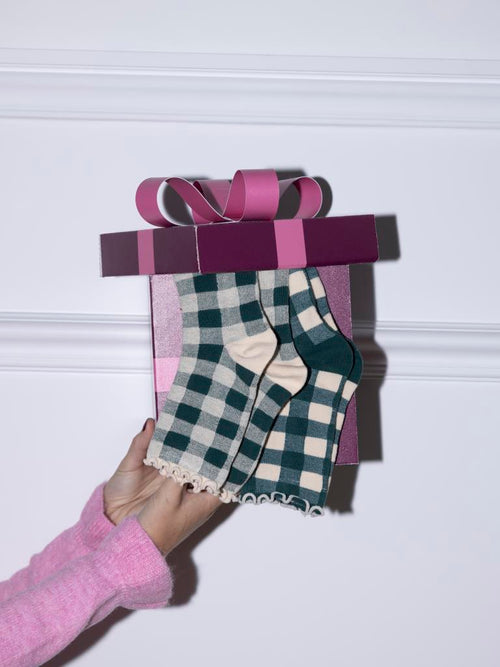 Lot de 2 paires de chaussettes à carreaux - PIMKIE - 1