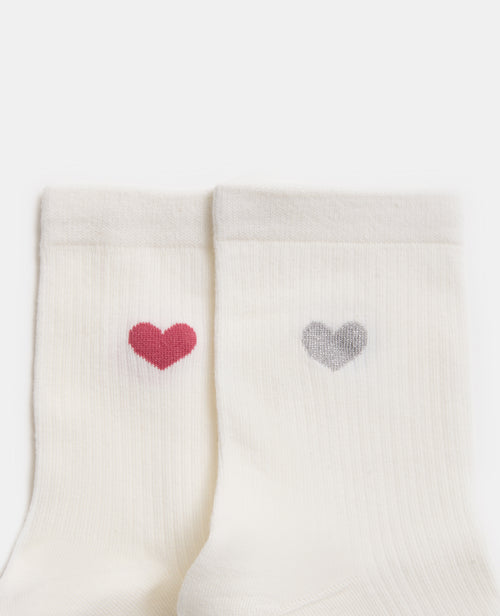 Lot de 2 paires de chaussettes avec cœur - PIMKIE - 3