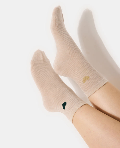 Lot de 2 paires de chaussettes avec cœur - PIMKIE - 2