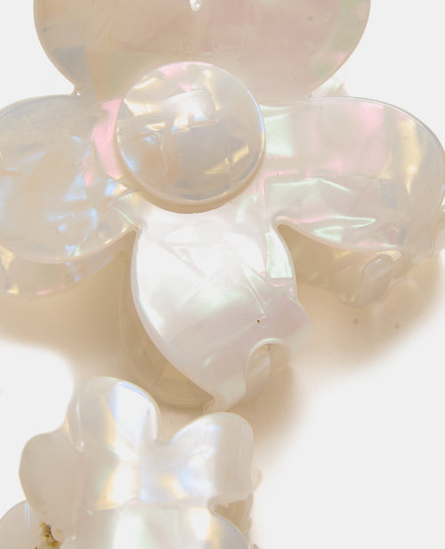 Lot de 3 pinces crocodiles fleurs effet nacre - PIMKIE - 3