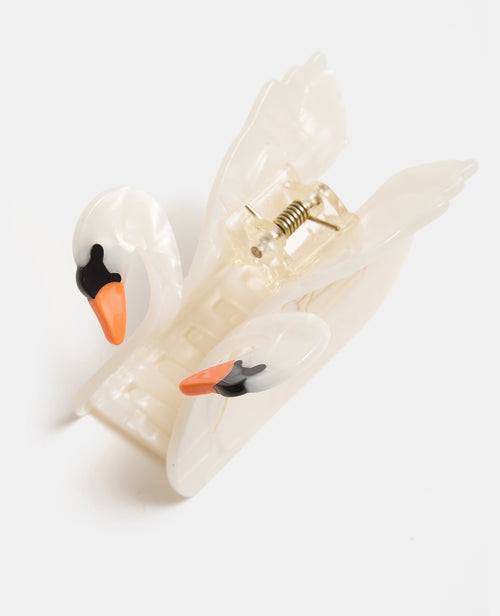 Pince crocodile cygne effet nacre - PIMKIE - 3