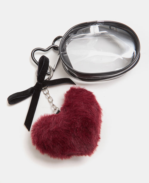 Déco de sac cœur peluche + étui transparent - PIMKIE - 3