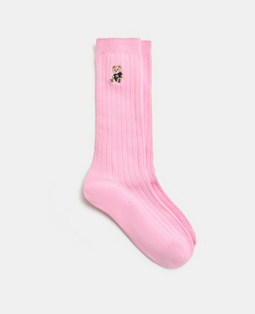 Chaussettes hautes avec oursons brodés - PIMKIE - 1