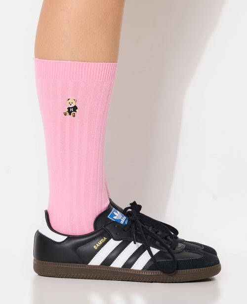 Chaussettes hautes avec oursons brodés - PIMKIE - 3