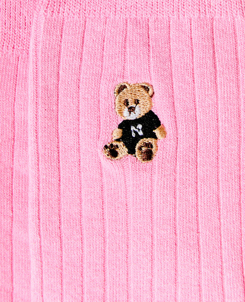 Chaussettes hautes avec oursons brodés - PIMKIE - 5
