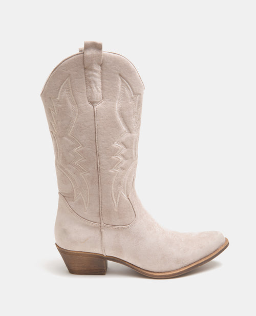 Santiags brodées en suédine - PIMKIE - 1