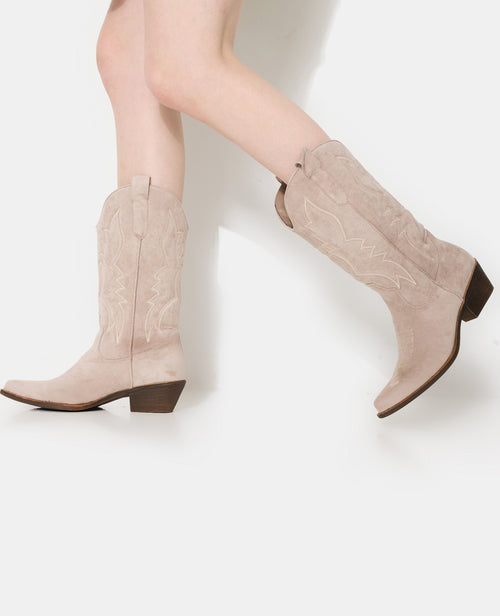 Santiags brodées en suédine - PIMKIE - 2