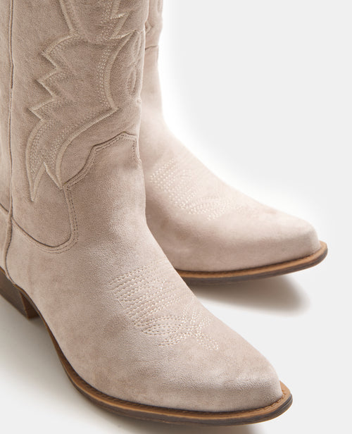 Santiags brodées en suédine - PIMKIE - 5