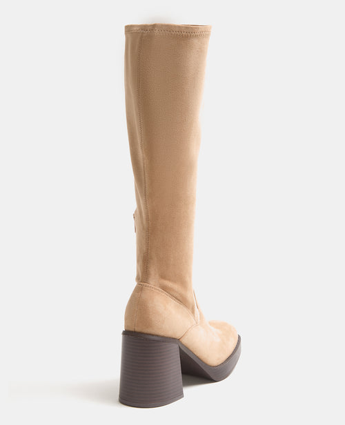 Bottes en suédine semelles plateformes et talons - PIMKIE - 3