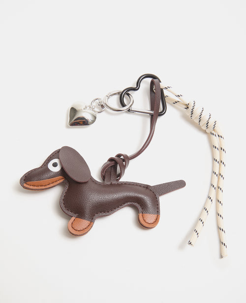 Déco de sac chien en simili avec corde et cœur - PIMKIE - 1