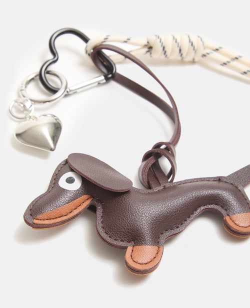 Déco de sac chien en simili avec corde et cœur - PIMKIE - 3