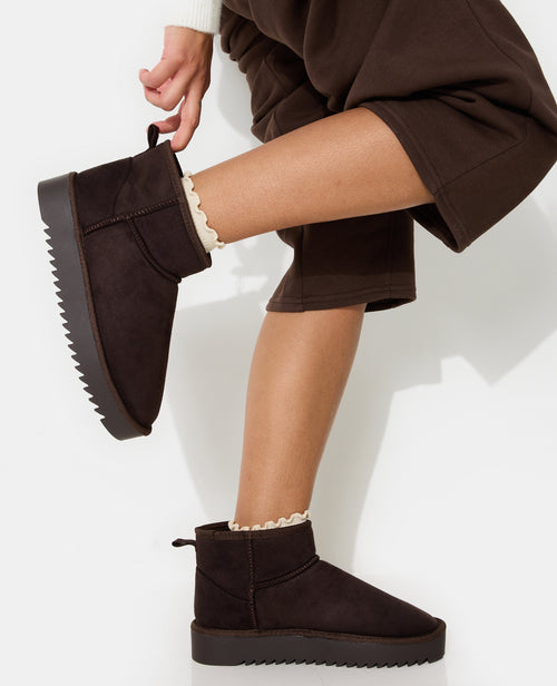 Bottes courtes fourrées en suédine - PIMKIE - 2