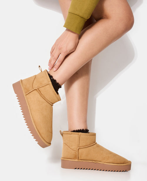 Bottes courtes fourrées en suédine - PIMKIE - 2