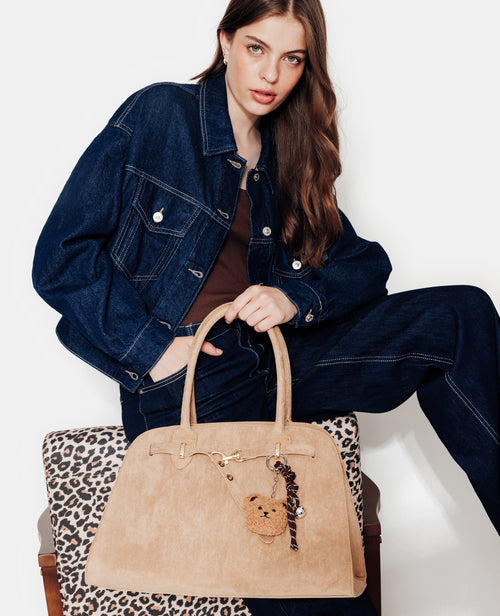 Grand sac en suédine avec poignées - PIMKIE - 1