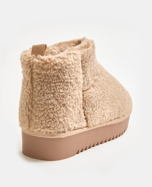Boots courtes en sherpa avec semelles crantées - PIMKIE - 5