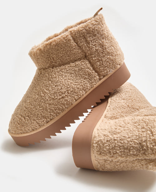 Boots courtes en sherpa avec semelles crantées - PIMKIE - 6