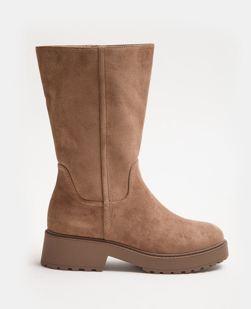 Bottes mi-hautes en suédine avec semelles crantées - PIMKIE - 1