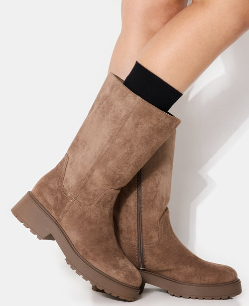 Bottes mi-hautes en suédine avec semelles crantées - PIMKIE - 2