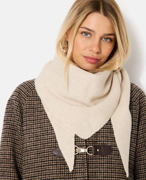 Echarpe triangle façon châle en maille - PIMKIE - 1