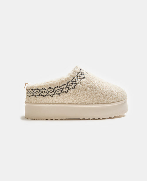 Mules en sherpa avec semelles compensées - PIMKIE - 1
