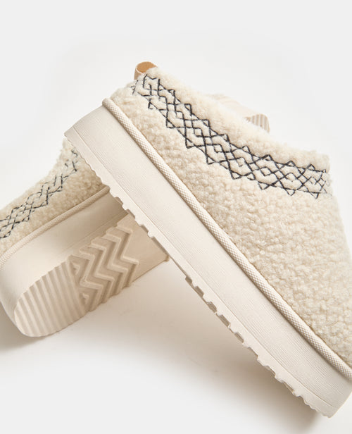 Mules en sherpa avec semelles compensées - PIMKIE - 3