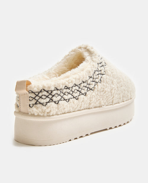 Mules en sherpa avec semelles compensées - PIMKIE - 5