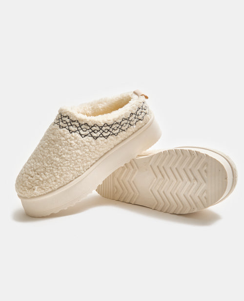 Mules en sherpa avec semelles compensées - PIMKIE - 6