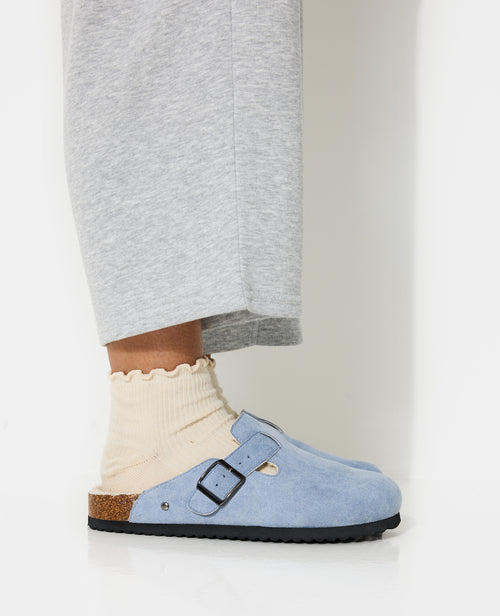 Mules sabots en suédine avec bride et sherpa - PIMKIE - 2