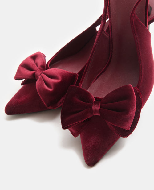 Escarpins pointus en velours avec nœud - PIMKIE - 3