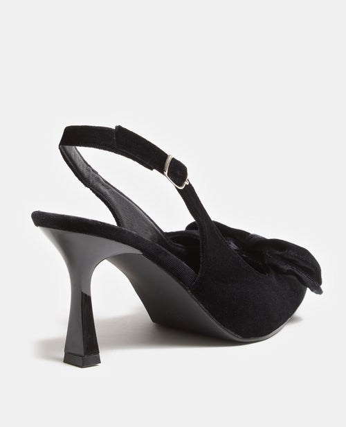 Escarpins pointus en velours avec nœud - PIMKIE - 5