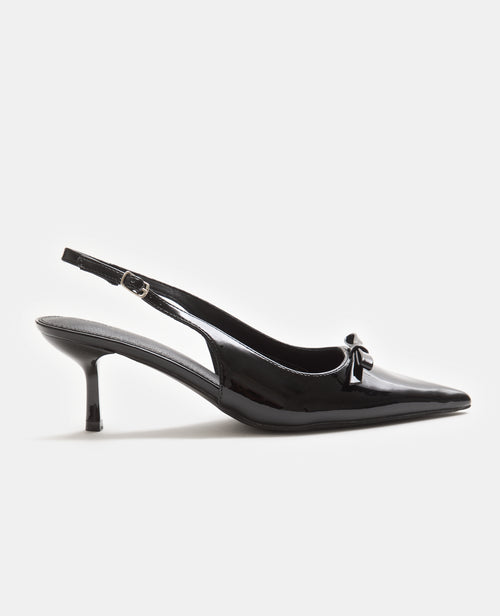 Escarpins pointus et vernis avec nœud - PIMKIE - 1