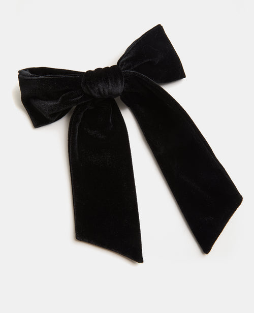 Barrette avec nœud en velours ras - PIMKIE - 1