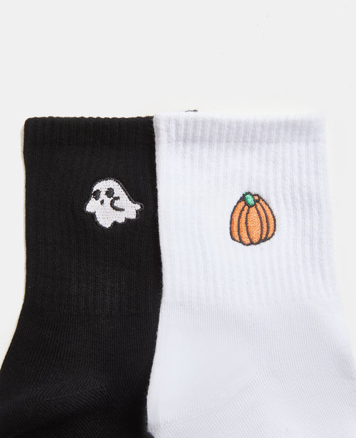Lot de 2 paires de chaussettes avec broderies Halloween - PIMKIE - 3
