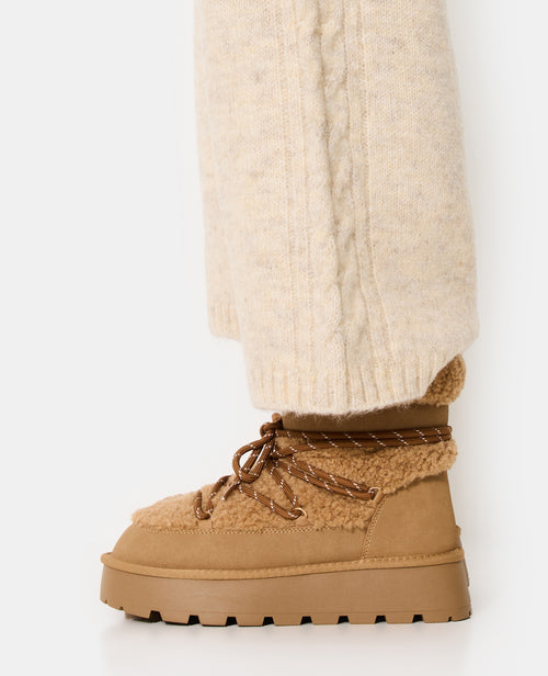 Boots fourrées en suédine et sherpa - PIMKIE - 2