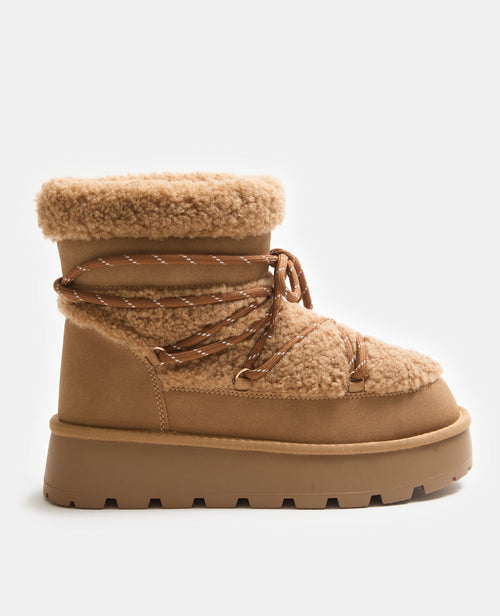 Boots fourrées en suédine et sherpa - PIMKIE - 4