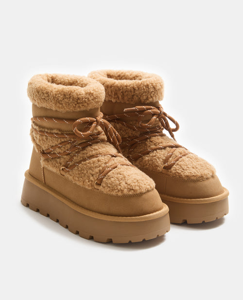 Boots fourrées en suédine et sherpa - PIMKIE - 4