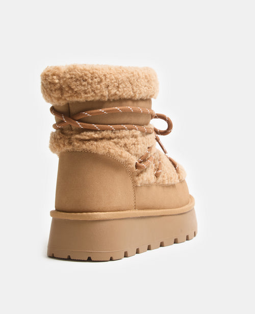 Boots fourrées en suédine et sherpa - PIMKIE - 5