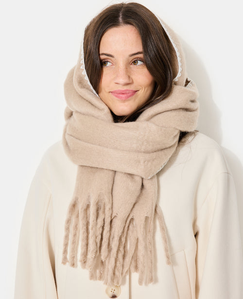 Grande écharpe avec franges et bords contrastés - PIMKIE - 1