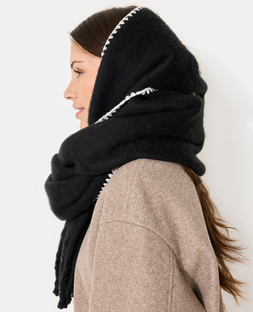 Grande écharpe avec franges et bords contrastés - PIMKIE - 4