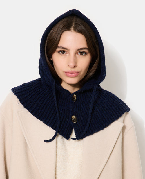 Cagoule en maille torsadée avec col boutonné - PIMKIE - 1