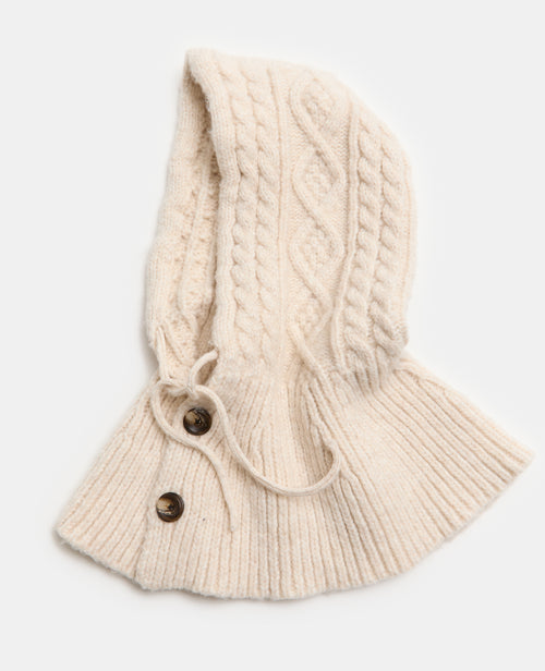 Cagoule en maille torsadée avec col boutonné - PIMKIE - 4