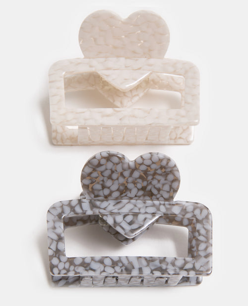 Lot de 2 pinces crocodiles avec cœur - PIMKIE - 3